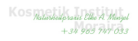 Kosmetikinstitut und Naturheilpraxis Elke A. Menzel Moraira +34 965 747 033